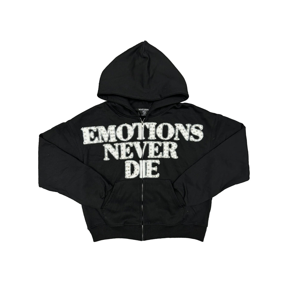 Mixed Emotions Black Ends Zip Up Hoodie