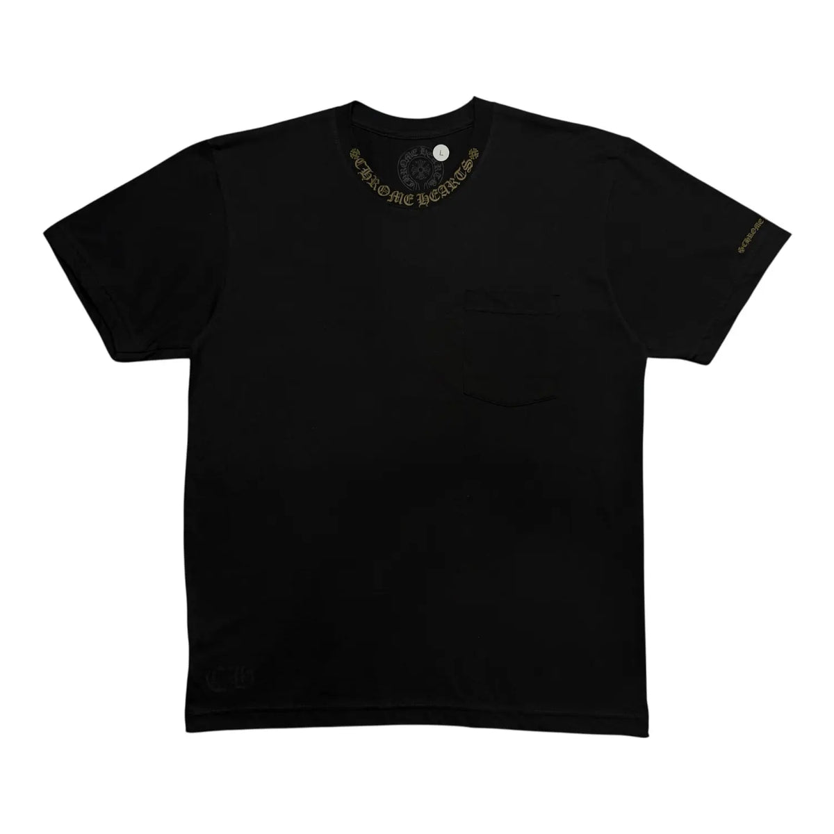 Chrome Hearts Neck Logo T-shirt Black / Army Green