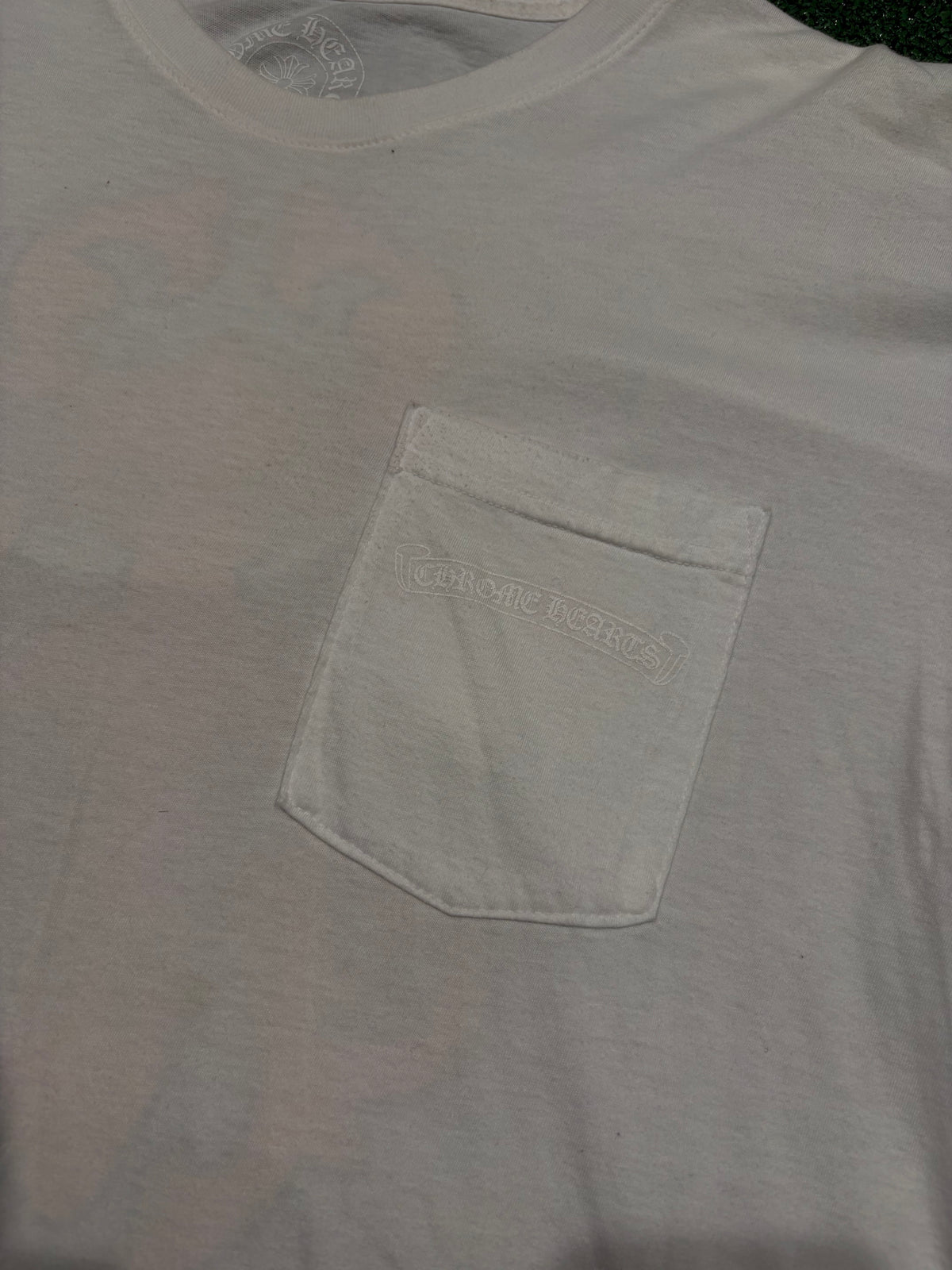 Chrome Hearts White Orange Striped Dagger Tee