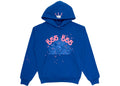 Sp5der Angel Number Hoodie Blue