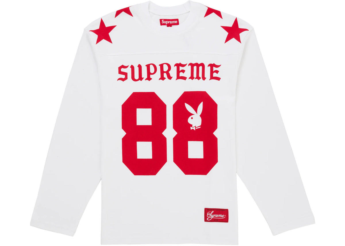 Supreme Playboy L/S Football Top White