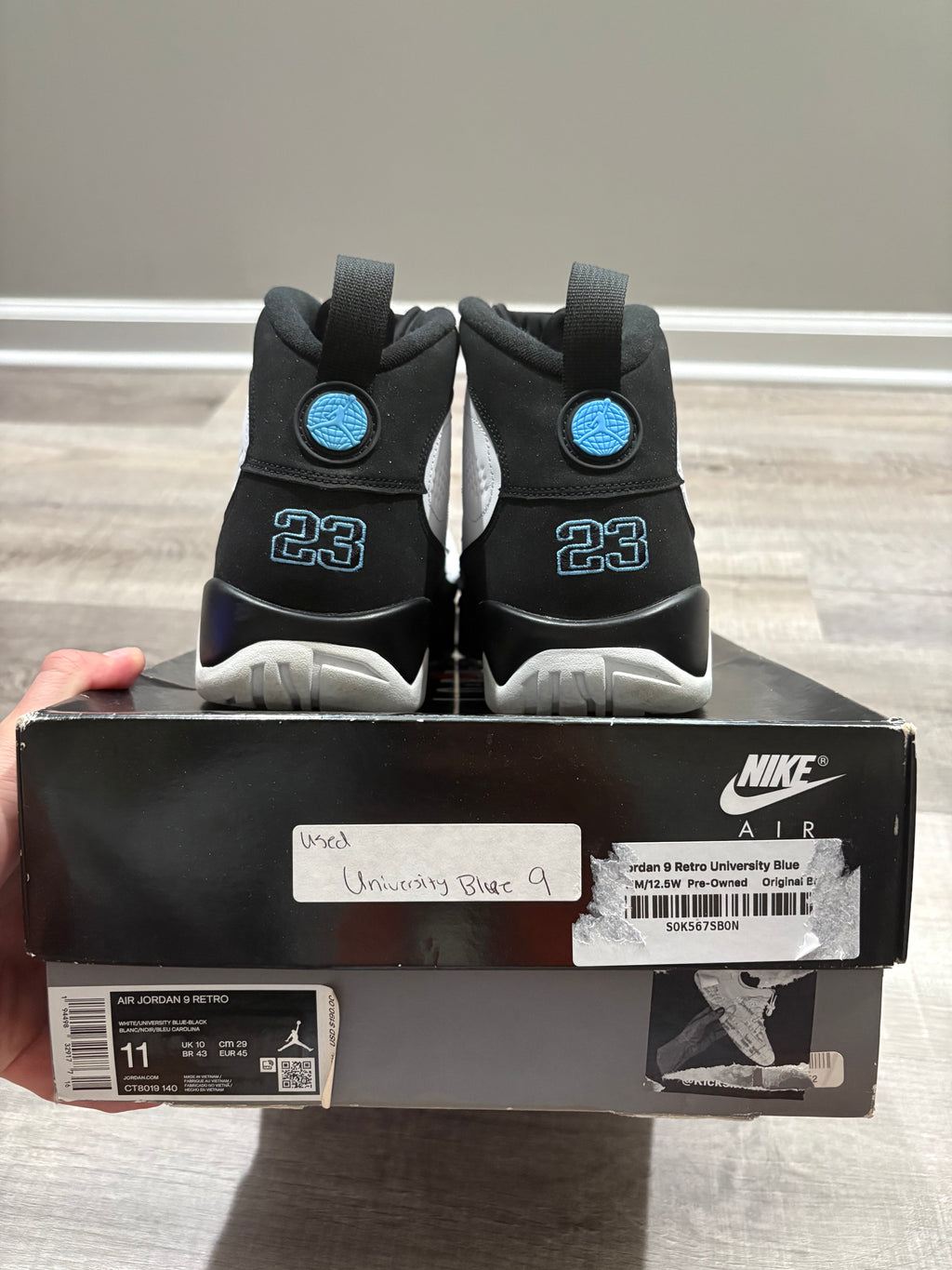 Jordan 9 Retro University Blue