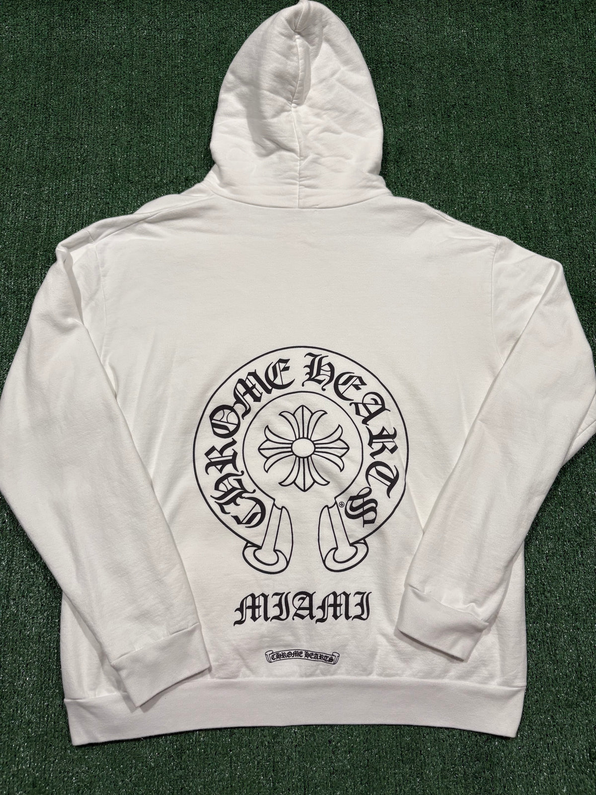 Chrome Hearts Miami Horseshoe Hoodie White
