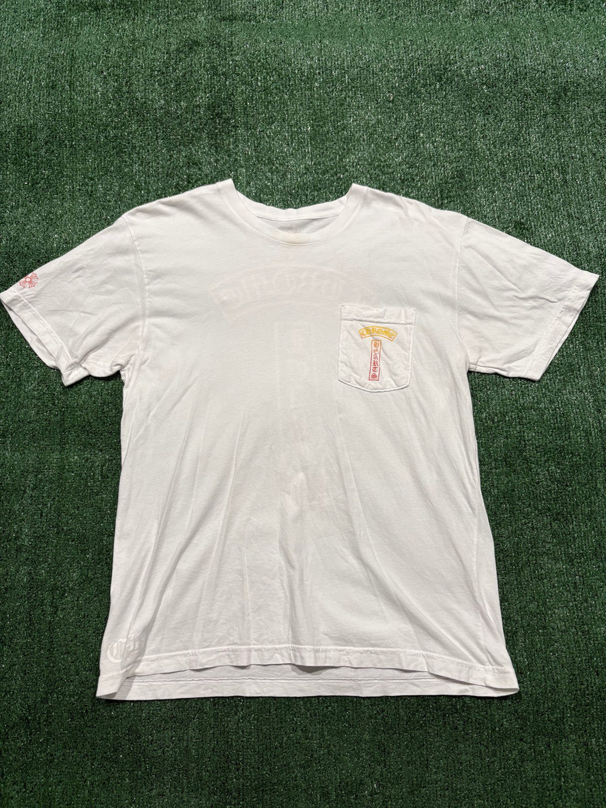Chrome Hearts Gradient Logo T-shirt White/Yellow/Orange
