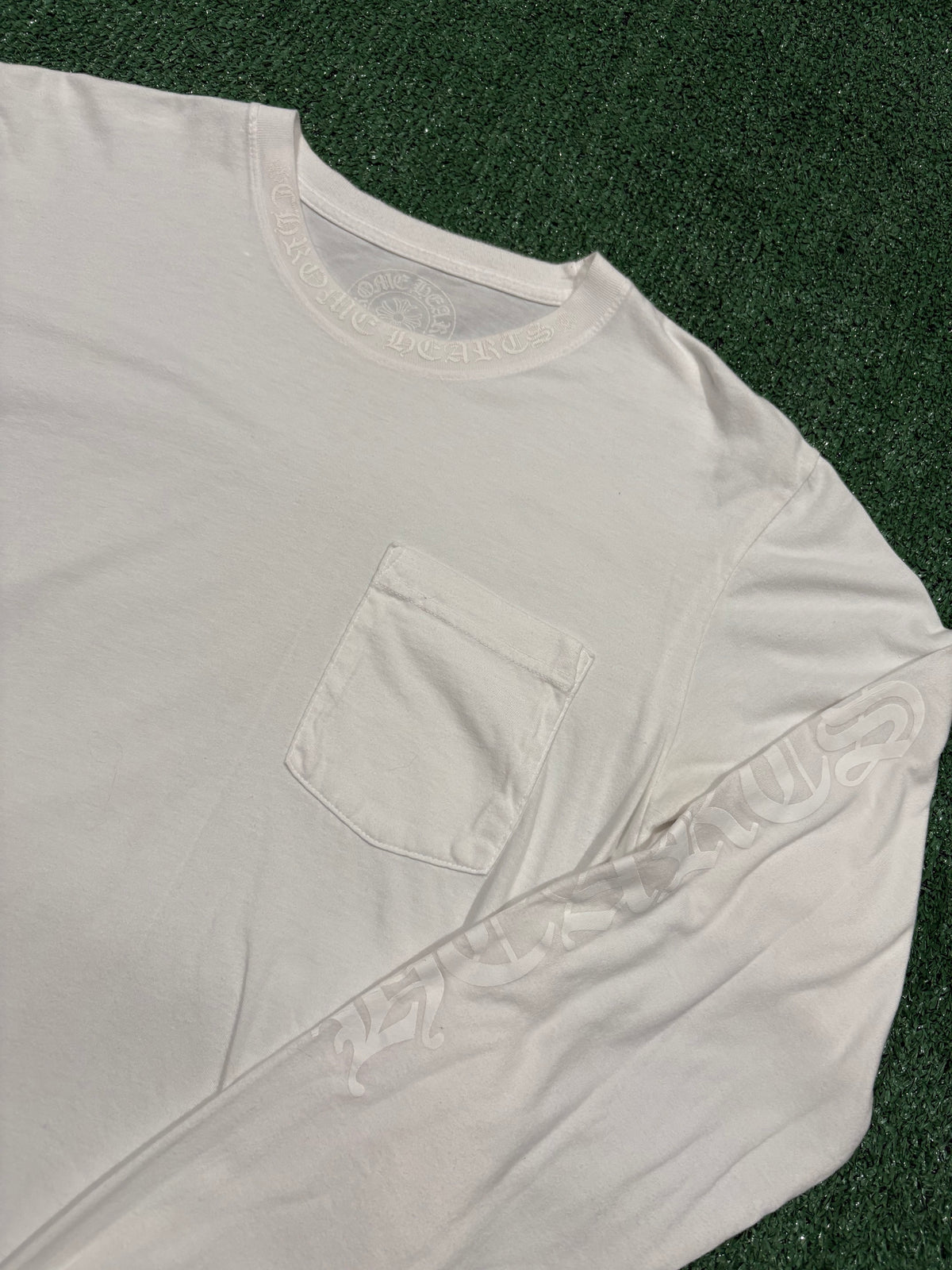 Chrome Hearts Neck Logo Long Sleeve T-Shirt White
