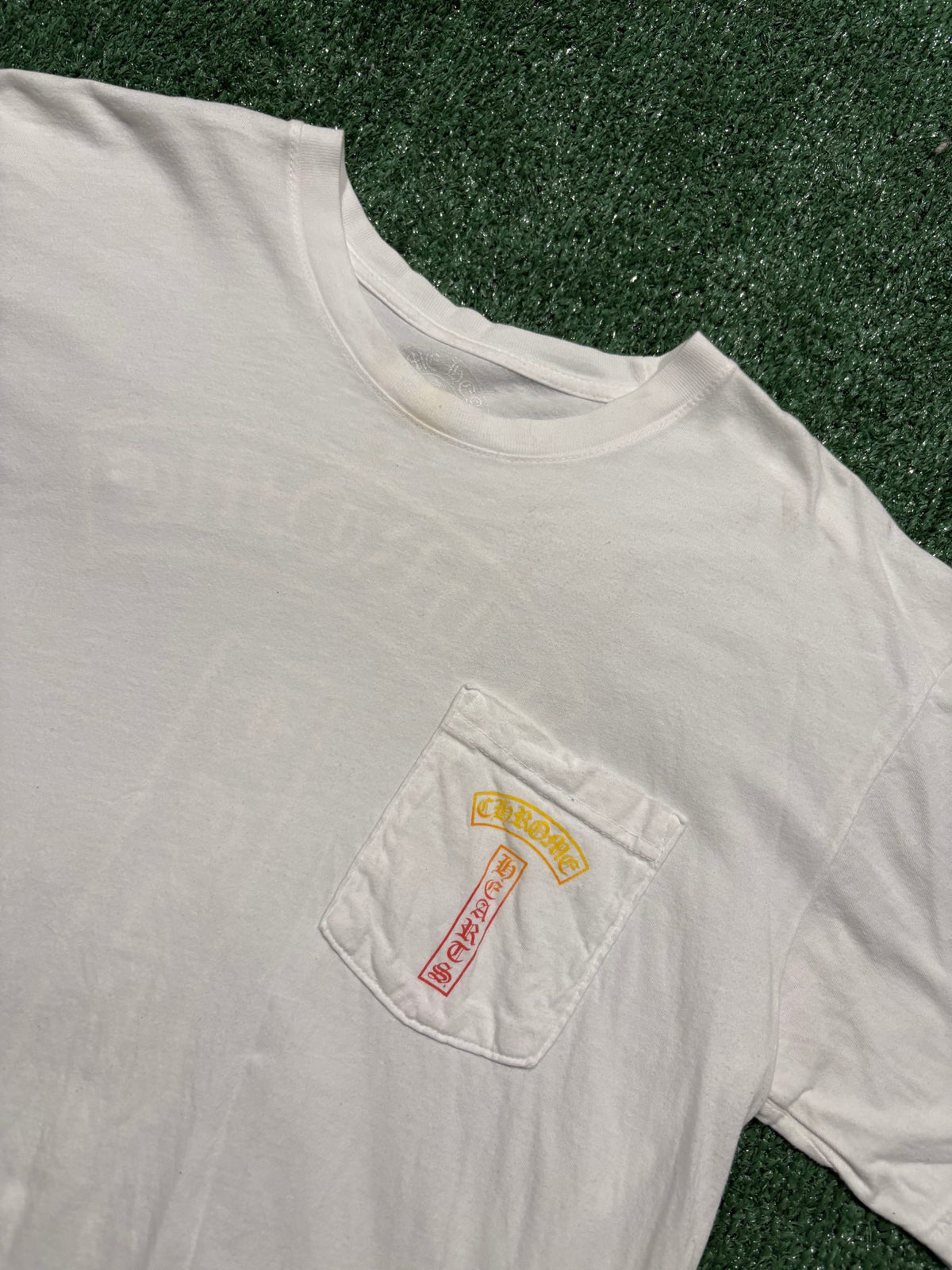 Chrome Hearts Gradient Logo T-shirt White/Yellow/Orange
