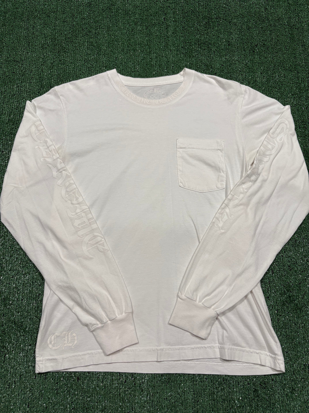 Chrome Hearts Neck Logo Long Sleeve T-Shirt White