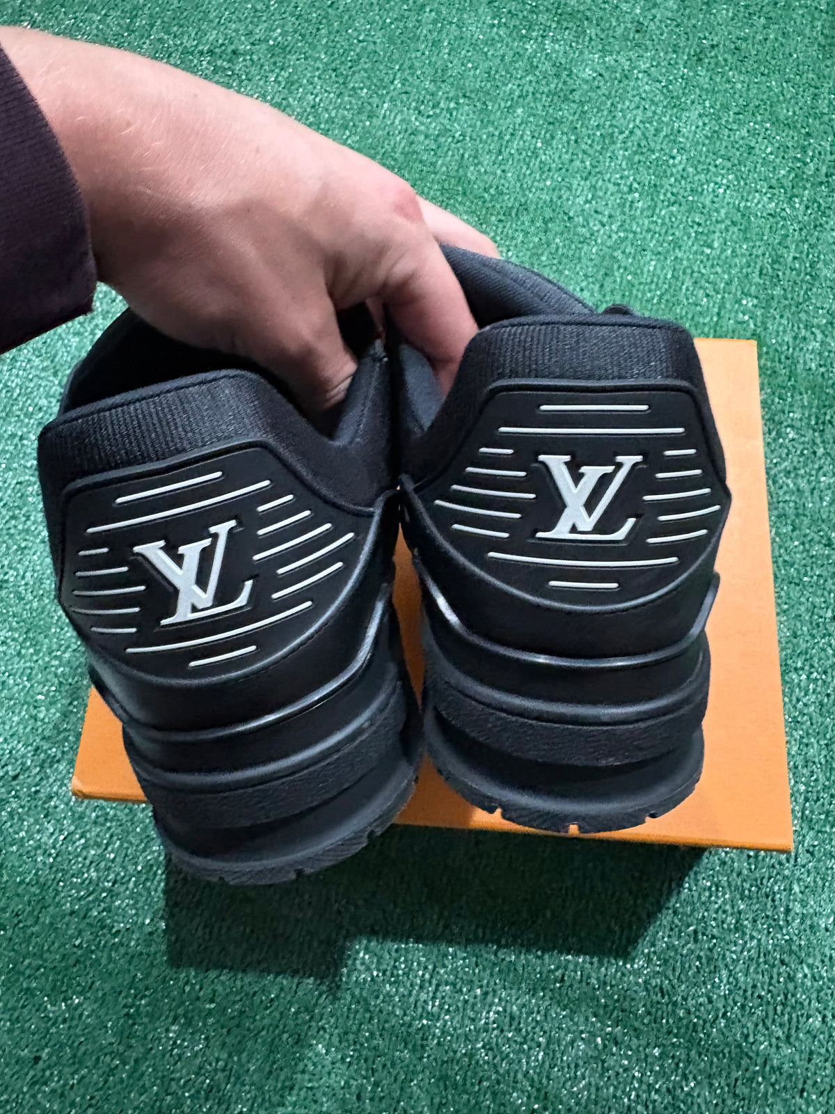 Louis Vuitton Trainer Black Embossed Monogram