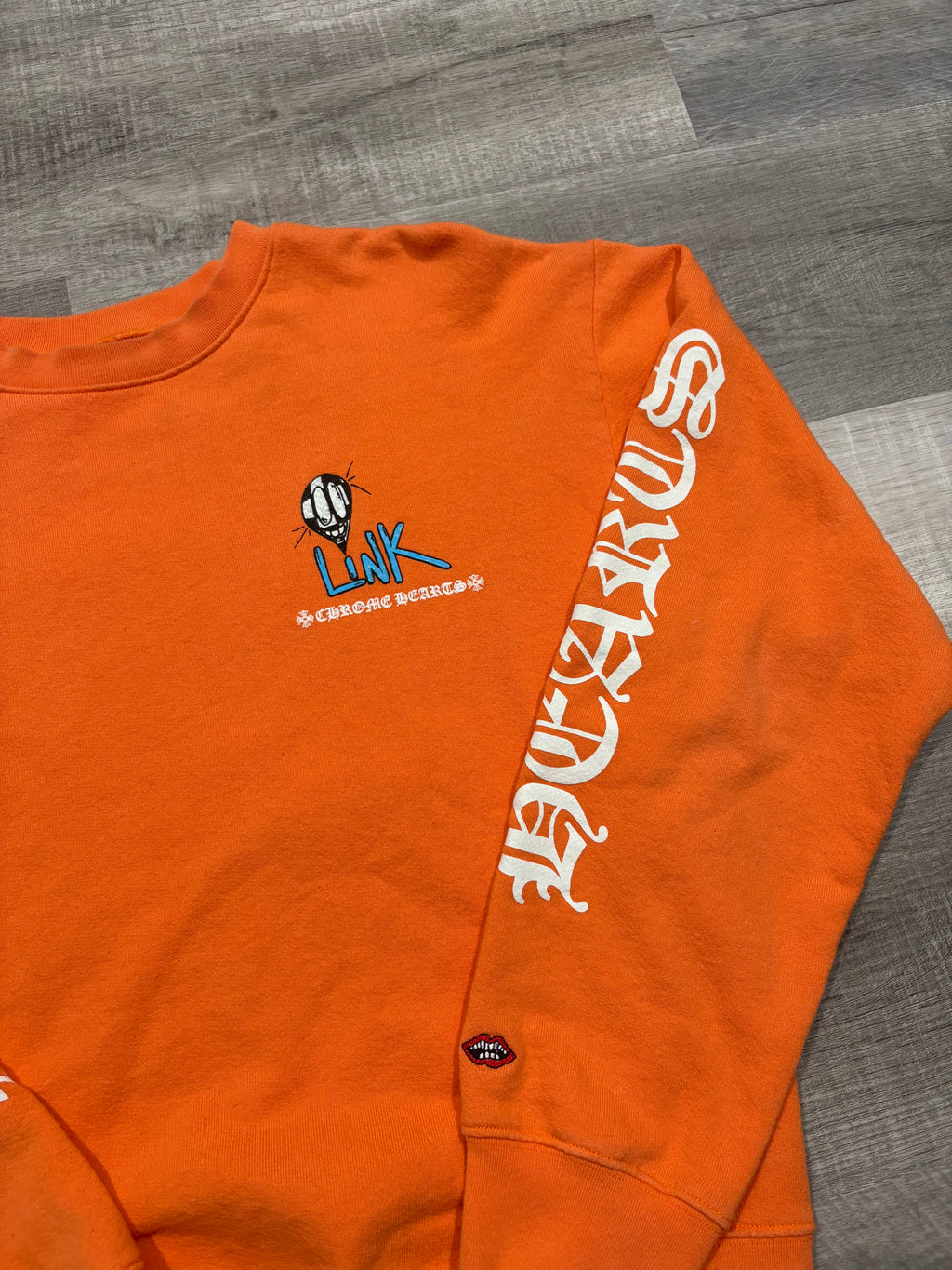 Chrome Hearts Matty Boy Link & Build Crewneck Orange
