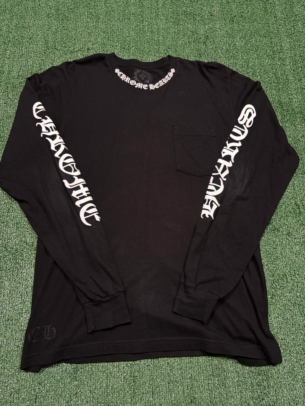 Chrome Hearts Neck Logo Long Sleeve T-Shirt Black