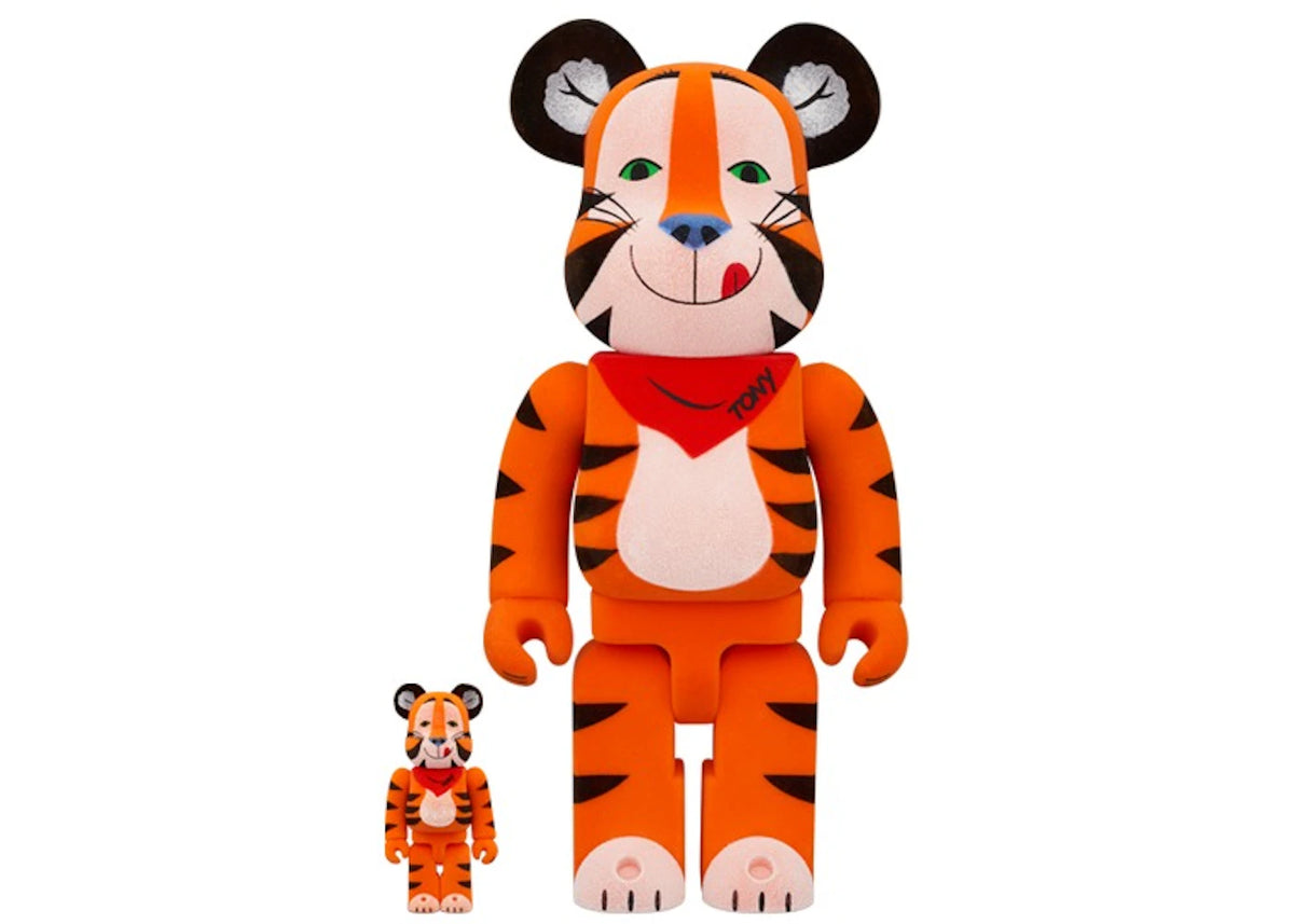 Bearbrick Kellogs Corn Frosties Tony The Tiger Vintage Flocky 100% & 400% Set